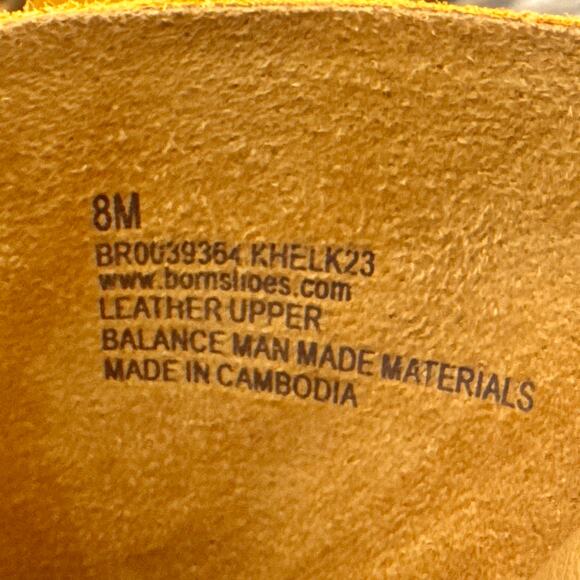 NIB Born Celena 8M Yellow Suede Cross Strap Flat Comfort Slide Sandals - Picture 9 of 10